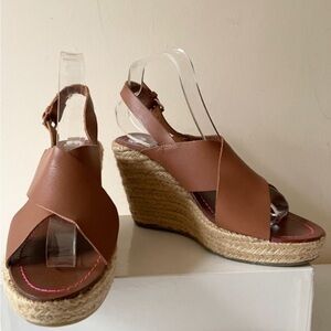 Boden Brown Espradille Wedge Sandals